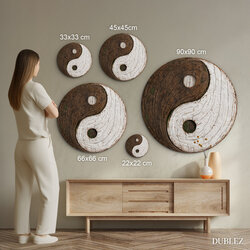 Dřevěný obraz - Jin Jang