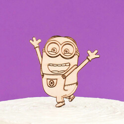 Drevená figúrka na tortu - Mimoni