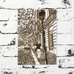 Woman in the City - Engraved Picture