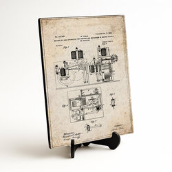 Technický obraz na stěnu - Nikola Tesla patent