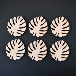 Sada 6 ks - Drevené podložky - Monstery