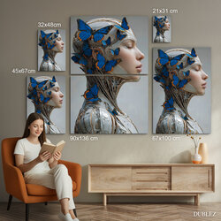 Futuristický obraz do spálne - Kybernetická múza