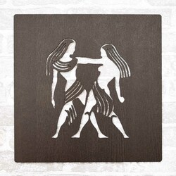 Drevená dekorácia - Znamenie Blíženci | Wenge