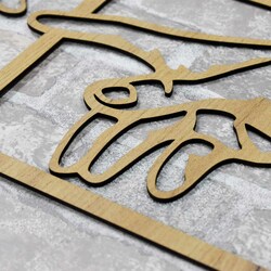 Wooden Wall Art - The Creation of Adam | Gold Craft Oak