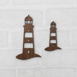 3D Wooden Lighthouse on the Wall | Walnut