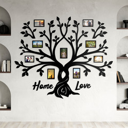 Wooden Family Tree for Multiple Photos | Black