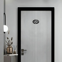 Custom Wooden Door Number | Black