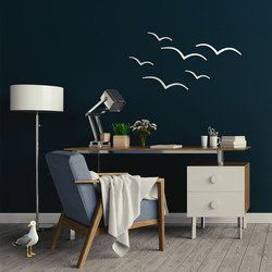 Dřevěné samolepky - Rackové | Bílá