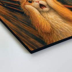 Art wooden painting - Cat Scream