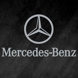 Wooden 3D Sticker - Mercedes-Benz | Silver