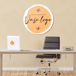 3D farebné logo na stenu z dreva - výroba na mieru