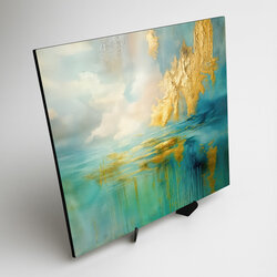 Modern abstract painting - Golden horizon