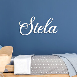 Vlastné meno na stenu z dreva | Biela