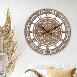 Vintage Wooden Wall Clock - Majestique | Tobacco Oak