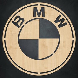 Wooden Car Brand Logo - BMW | Maple