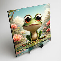 Drevený obraz pre deti - Žabka