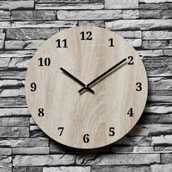 Dizajnové nástenné hodiny - Basic | Dub Sonoma
