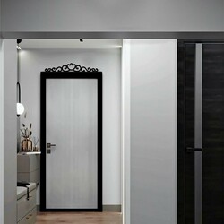 Díszítő ornament az ajtó fölé - Princess | Fekete