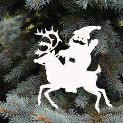 Santa Claus dekorácia na okno  | Topoľová preglejka