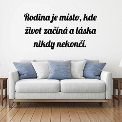 Nálepka na zeď - český citát | Černá