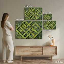 Drevený obraz na stenu - Vzory v machu