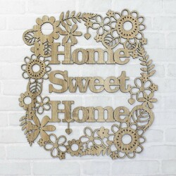 Woode 3D Wall Art - Home Sweet Home | Oak Sonoma