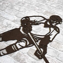 Gift for a Hockey Player - Wooden Wall Art | Wenge