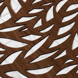 Wooden Wall Panel - Leaves | Walnut