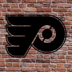 Wooden NHL Logo - Philadelphia Flyers | Black