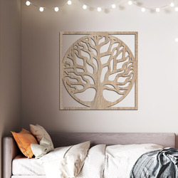 Wooden Tree of Life Wall Art - Unity | Oak Sonoma