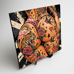 Old school obraz na dreve - Tattoo Woman