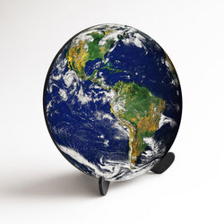 Wooden globe wall art - America