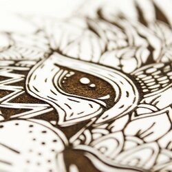 3D drevený gravírovaný obraz na stenu - Mačka | Biela