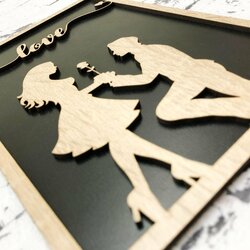 Darček k výročiu / mladomanželom s menami - Zamilovaný pár