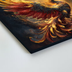 Wooden painting Phoenix - Birth of fire