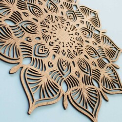 Extravagant Mandala on the Wall - 3D Picture | Oak Sonoma