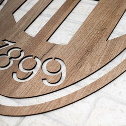 Football Club Logo on the Wall - ACM | Tobacco Oak