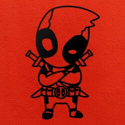 Obraz na stenu - Kreslený Deadpool | Čierna