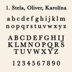 Vlastné meno na stenu z dreva | Písmo 1