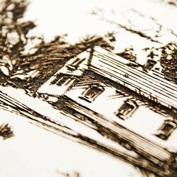 Decorative Picture - Village | White