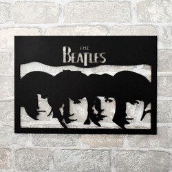 Wooden Wall Art - The Beatles | Black