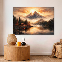 Nástenný obraz - Chata pod horami