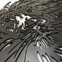 Falikép - Oroszlán | Fekete