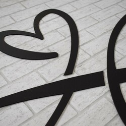 Large Wall Art Above the Bed - Infinite Love | Black