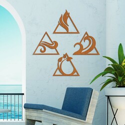 Többrészes falikép - 4 elem | Cseresznye