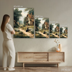 Rural image made of wood - The way home