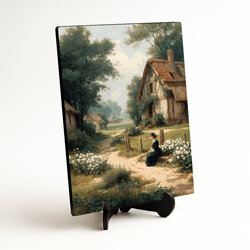 Rural image made of wood - The way home