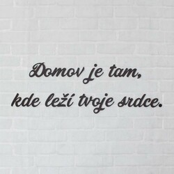 Drevená nálepka na stenu - citát o rodine | Wenge