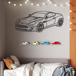 Car on the wall - Aston Martin V12 Vanquish | Anthracite Gray