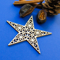 Hviezda na vianočný stromček | Topoľová preglejka